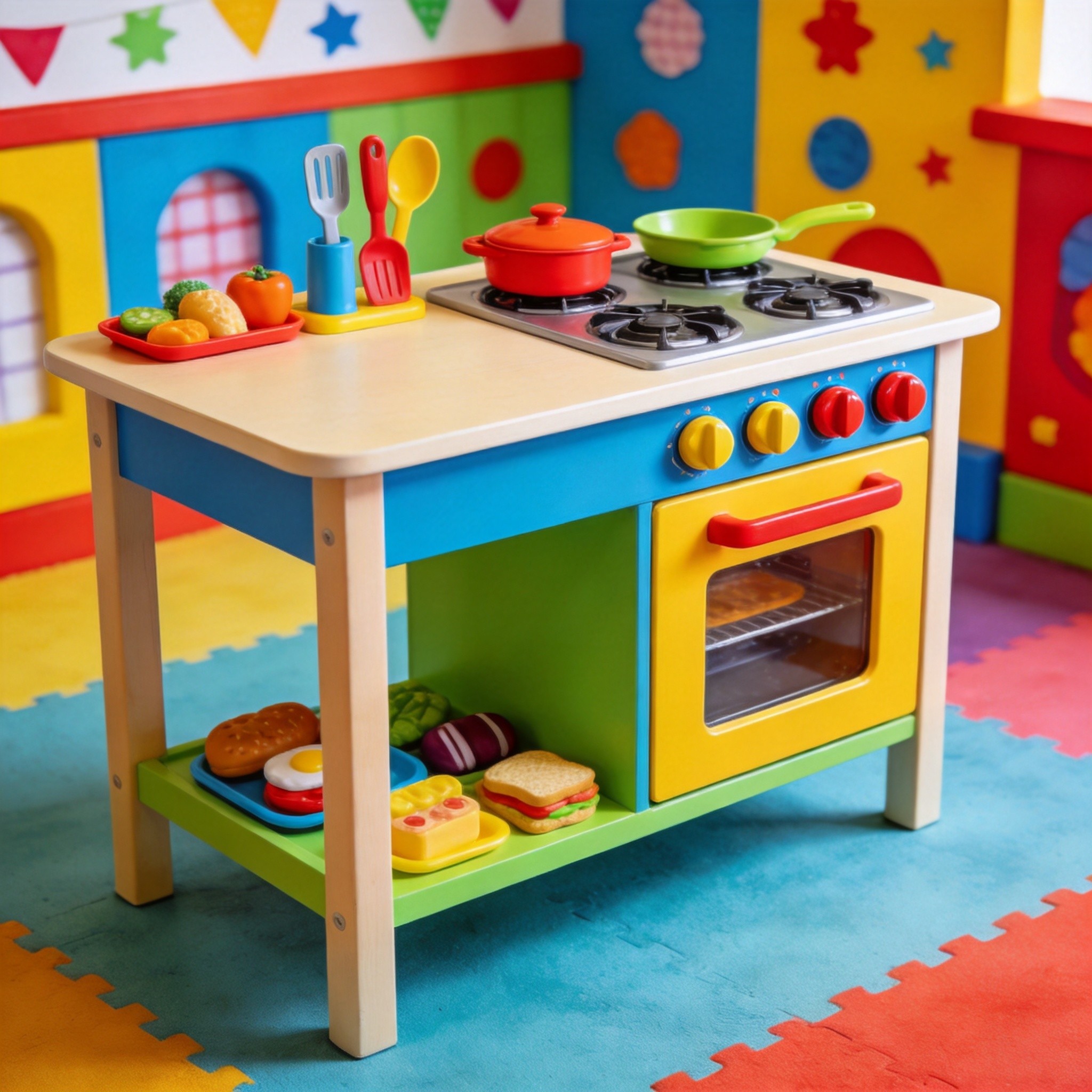 Pretend Play Kitchen Activity Table