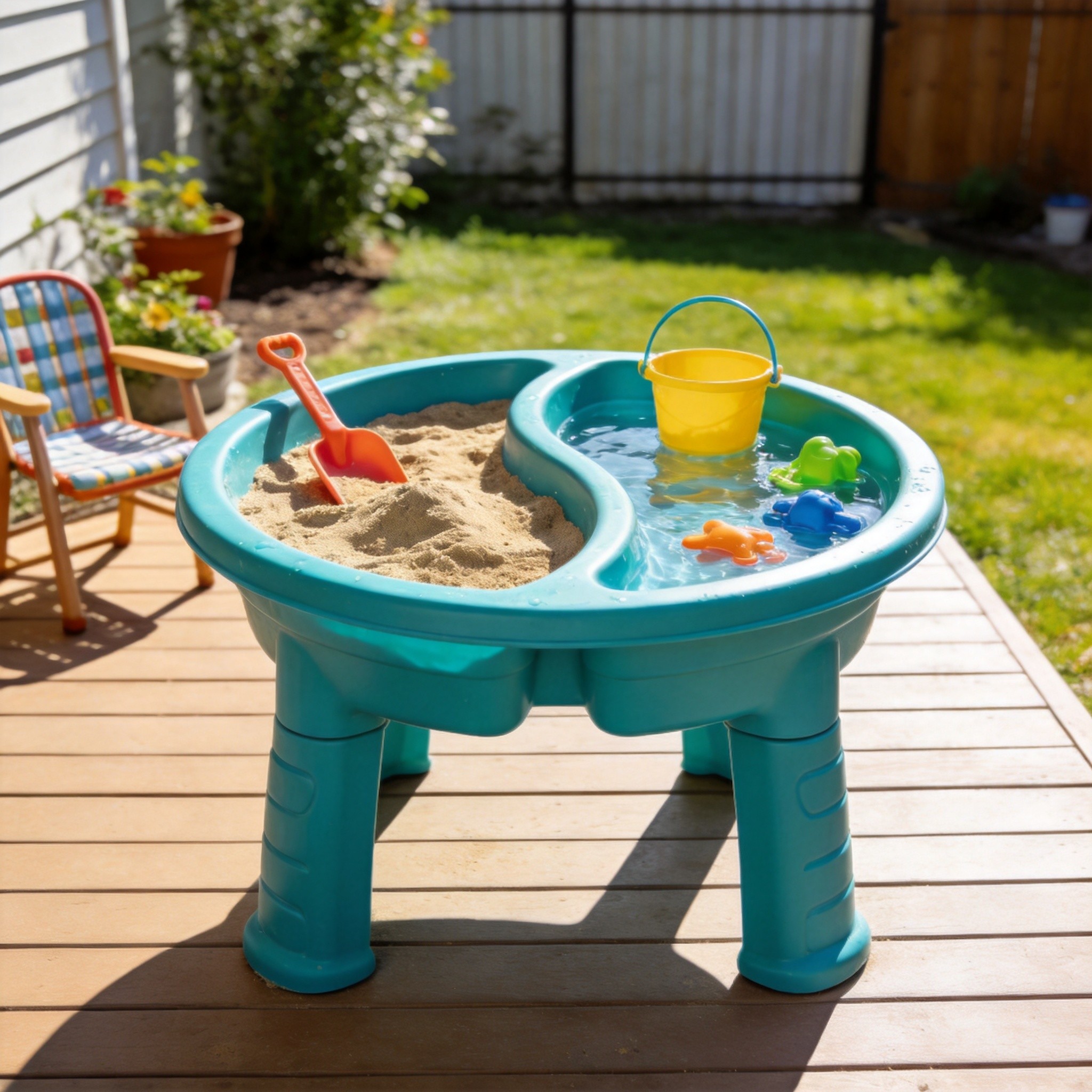 Curved Sand and Water Play Table