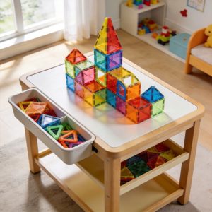 Magnetic Tile Building Play Table