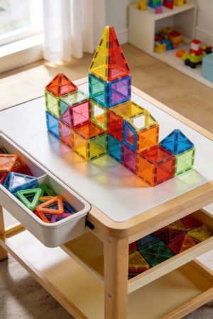 Magnetic Tile Building Play Table
